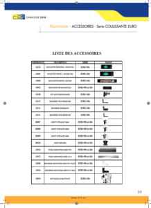 Série Coulissant Euro: Accessoires-image