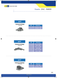 Visserie - ZINC - PARKER-image
